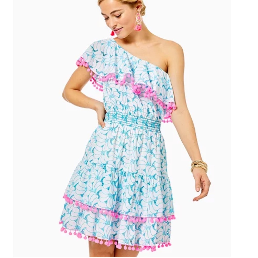 Lilly Pulitzer Addilyn One Shoulder Dress, Size S, Brand New w/ Tags